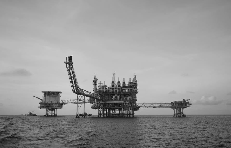 Oil rig in the ocean