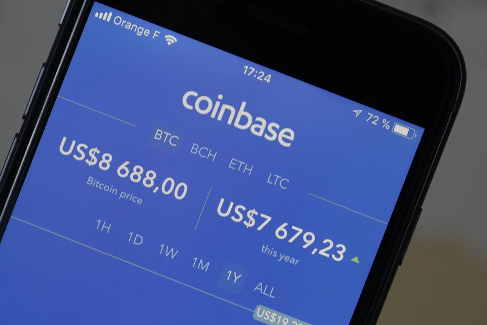 bitcoin price coinbase