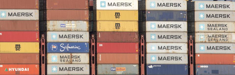 Container Ships at Port of Felixstowe, England