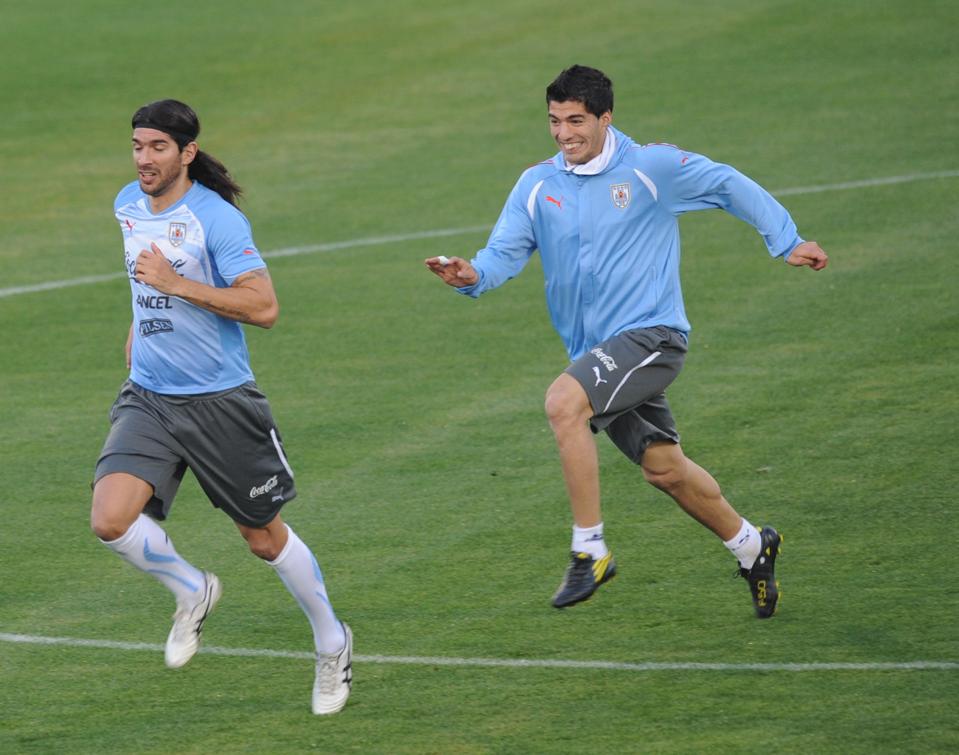 Luis Suarez could join Sebastian Abreu in Uruguay after leaving FC Barcelona.