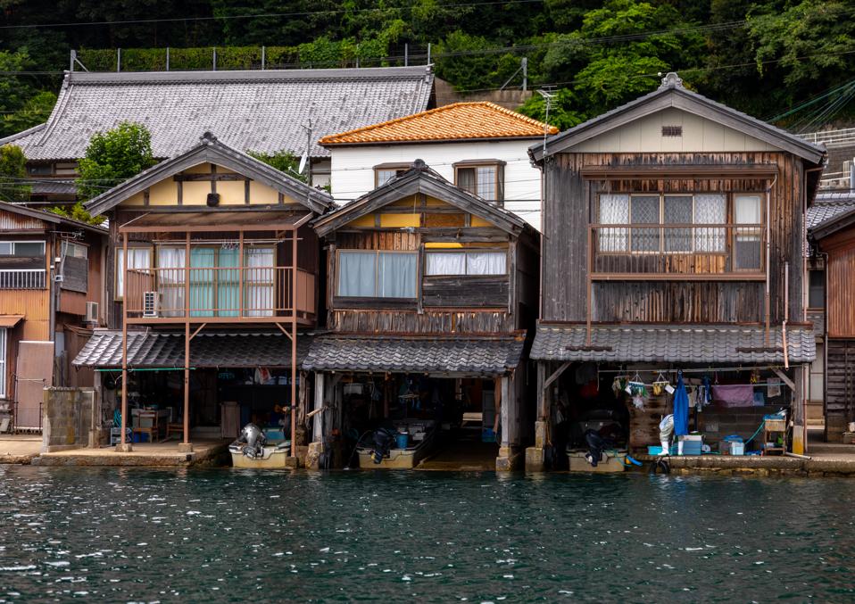 Funaya fishermen houses, Kyoto prefecture, Ine, Japan...