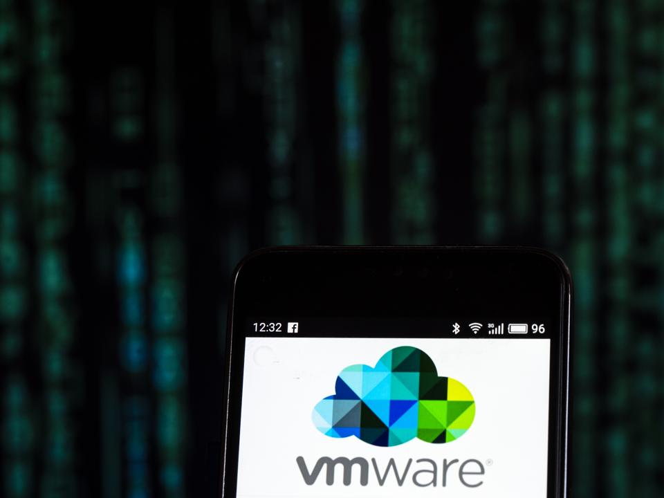 VMware Computer software company logo seen displayed on
