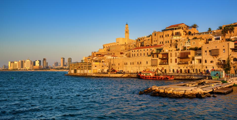 Jaffa Old Town and Tel Aviv skyline, Israel