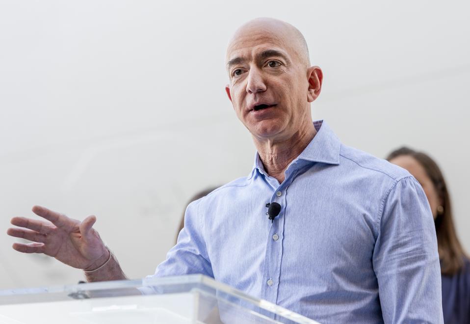 Amazon's Jeff Bezos Makes Surprise Visit To Employee Veterans Day Event