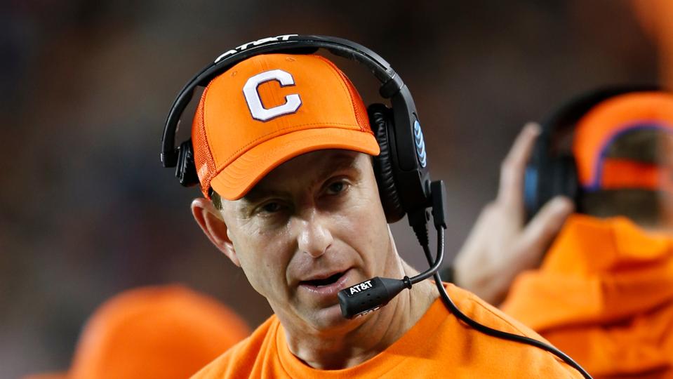 Clemson Tigers head Coach Dabo Swinney 