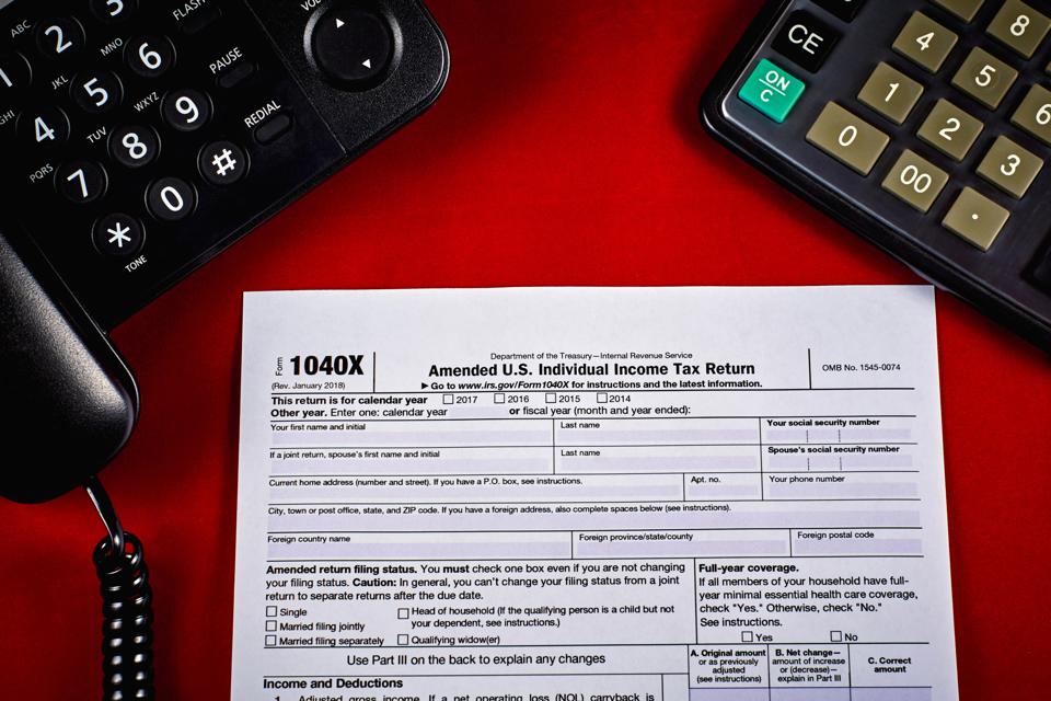 Clean Tax Form 1040X