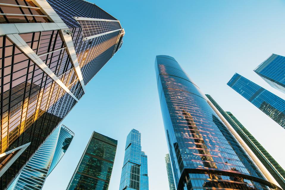 Moscow city skyscrapers