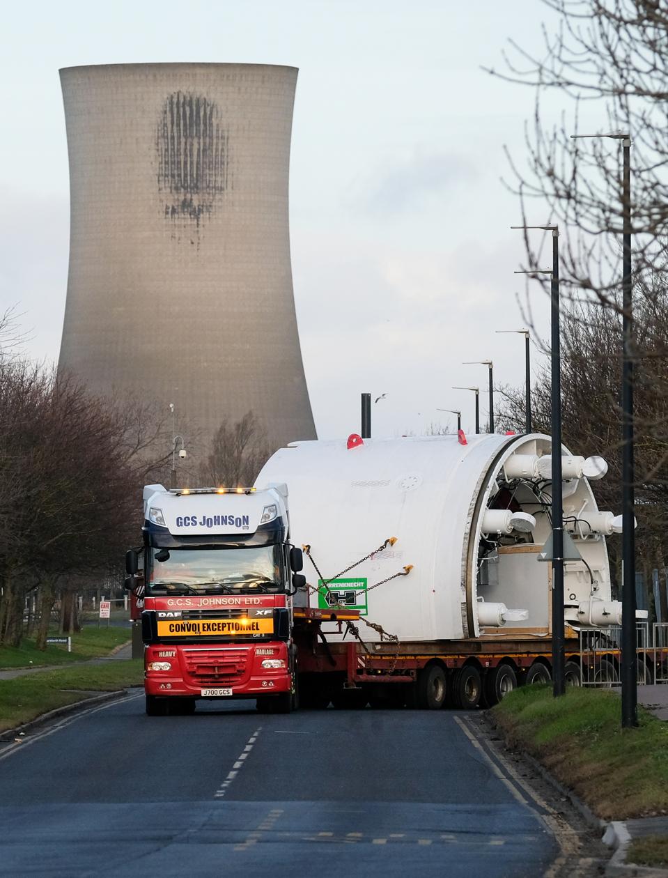 Tunnel Boring Machine Is Transported