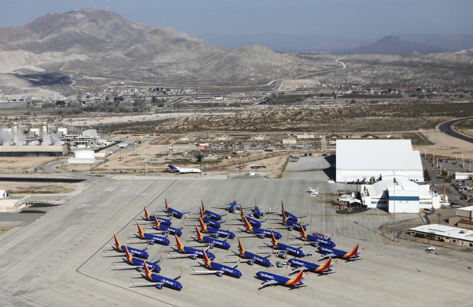 Southwest Parks Grounded Boeing 737 MAX Planes At Remote California Airport