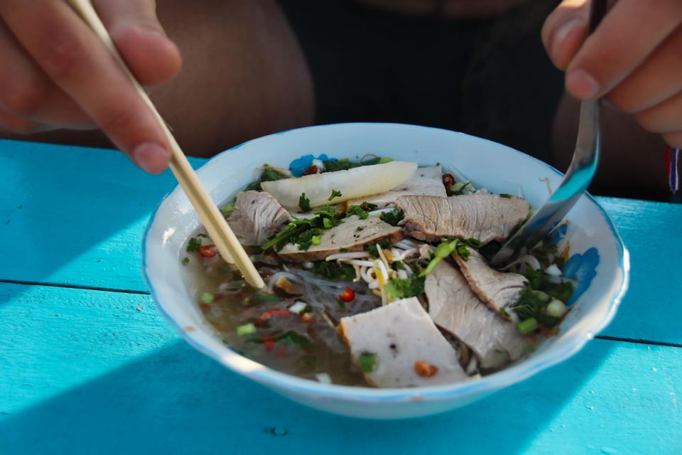 Hu tieu, a noodle soup