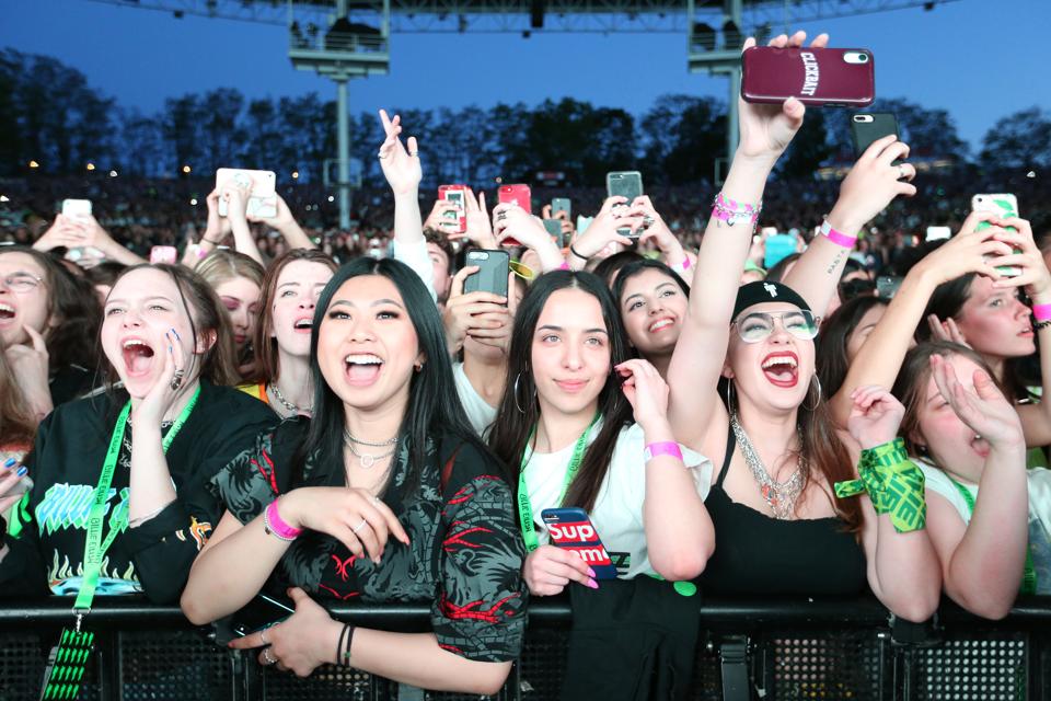 Fans at a Billie Eilish concert