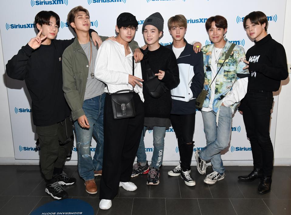 BTS Visits ″The Morning Mash Up″ On SiriusXM Hits 1 Channel At The SiriusXM Studios In New York City