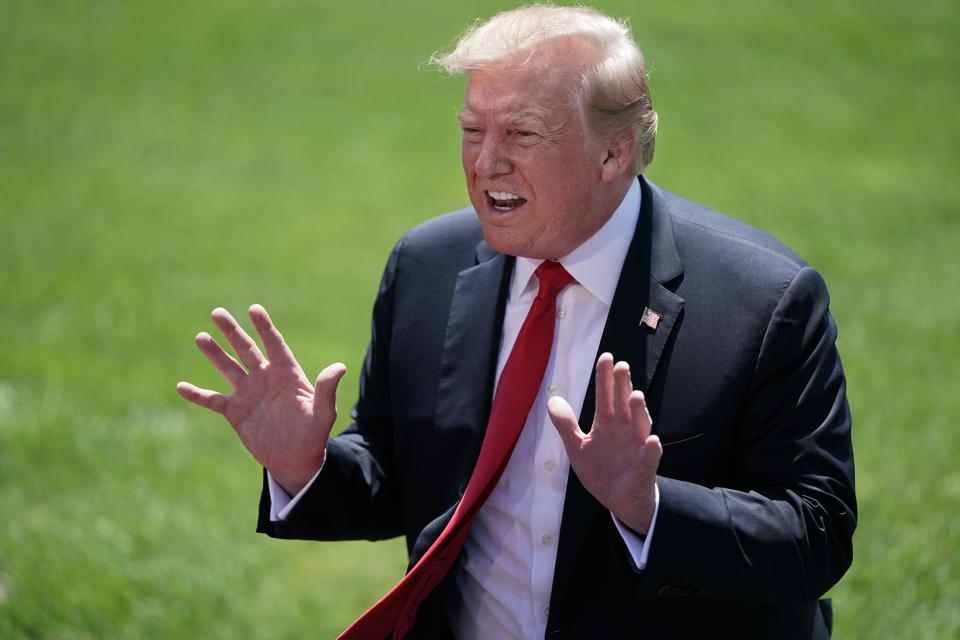 President Donald Trump Departs White House For Holiday Weekend