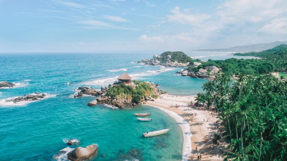 Vista do Parque Nacional Tayrona Drone