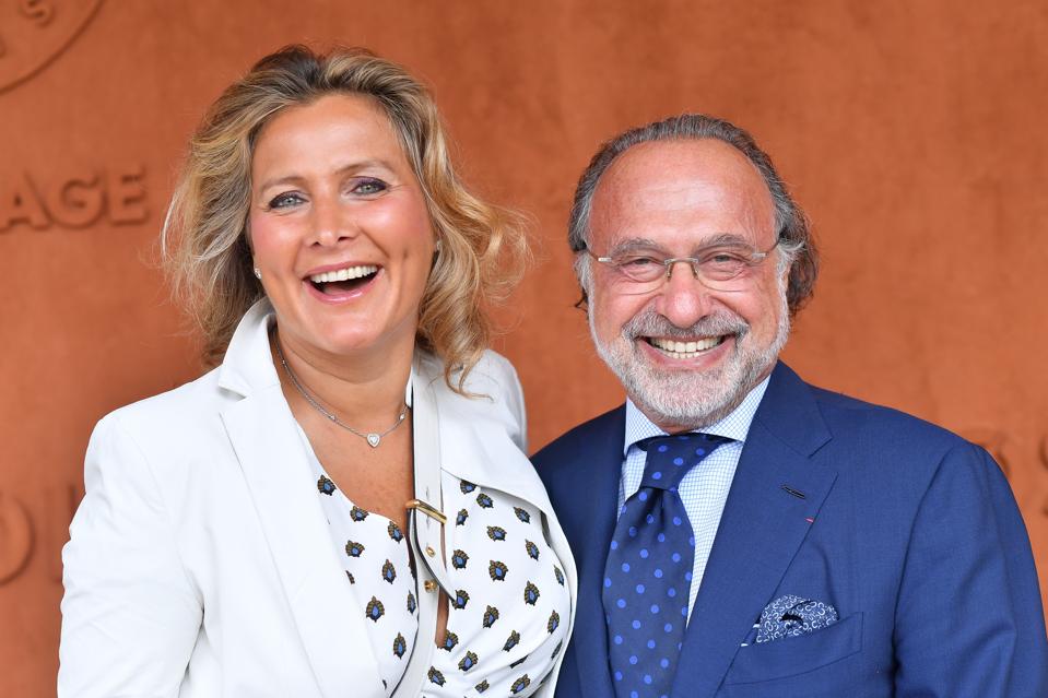 Olivier Dassault and his wife Natacha Nikolajevic  attend the 2019 French Open in Paris.