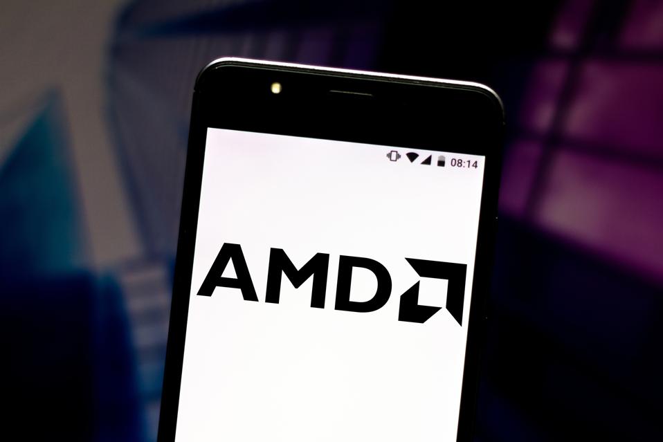 In this photo illustration the Advanced Micro Devices (AMD)...