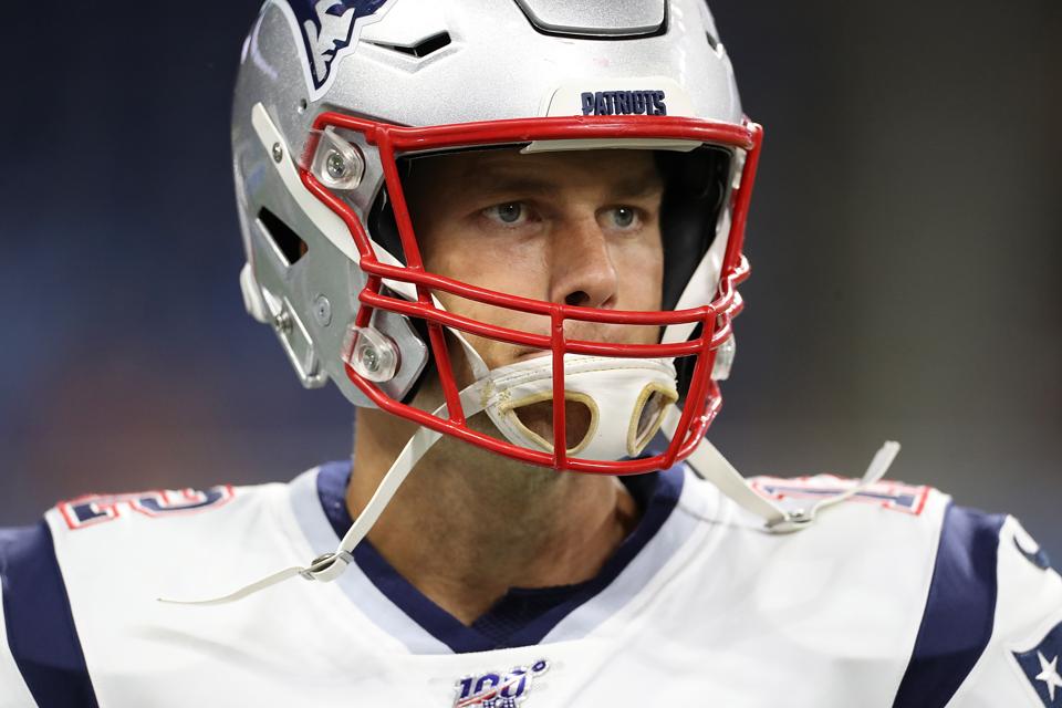 With Old Riddell Helmet On The Shelf Tom Brady Is Still Breaking In The New