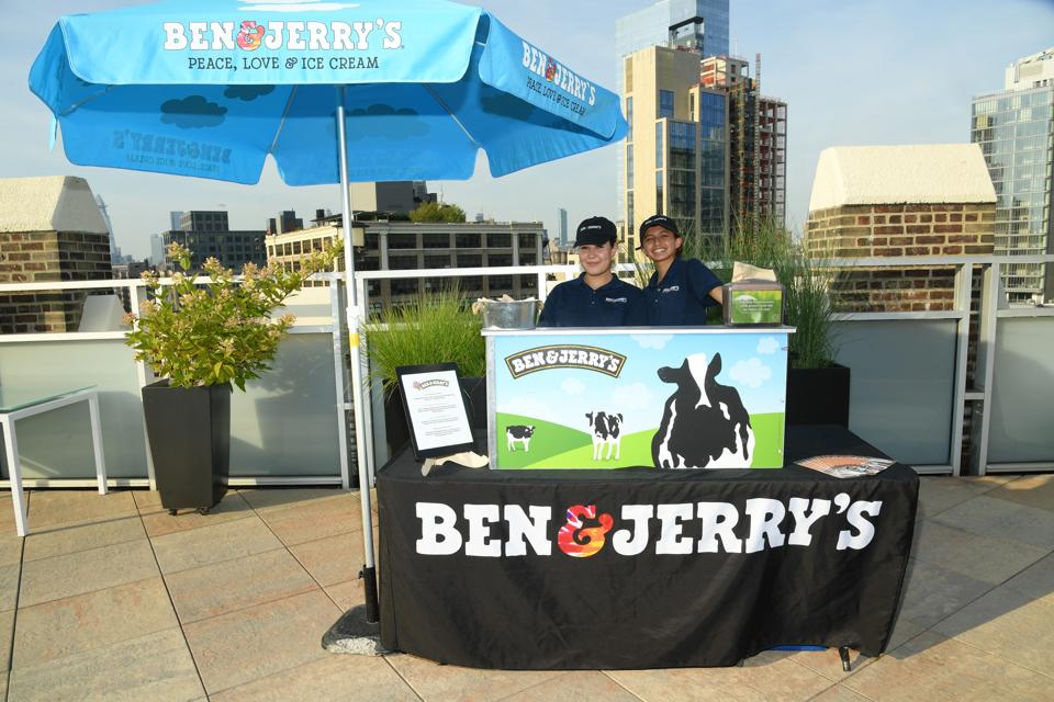 Ben & Jerry's stand at GenR Force For Change Summer Party in New York City in 2019