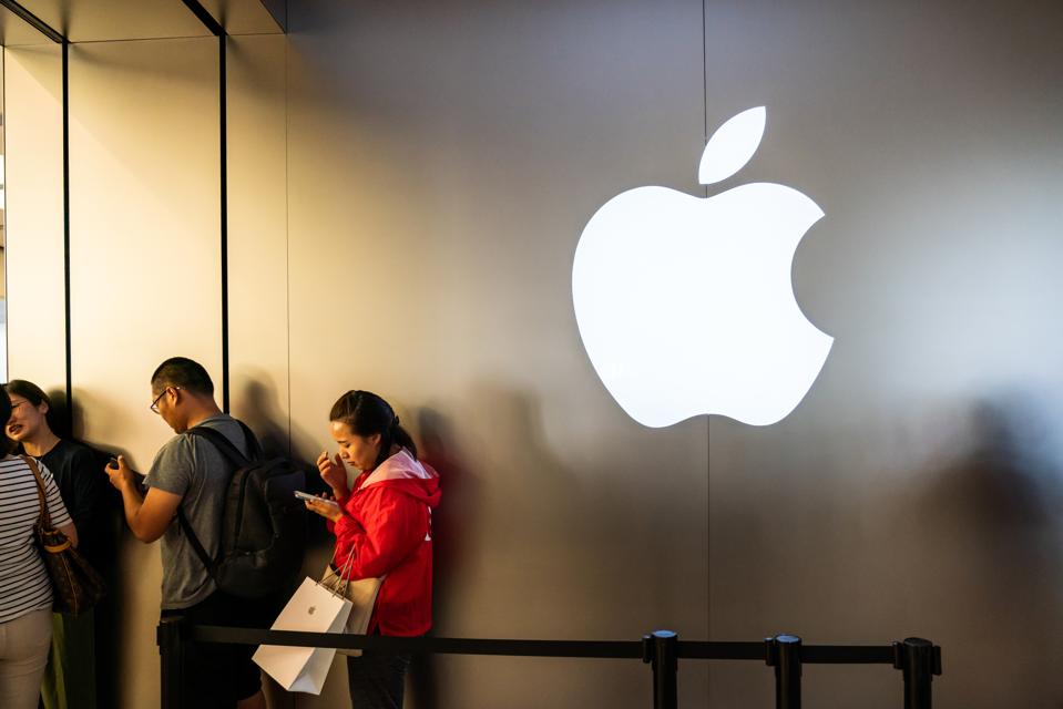 Customers line up to purchase Apple's new iPhone 11 series...