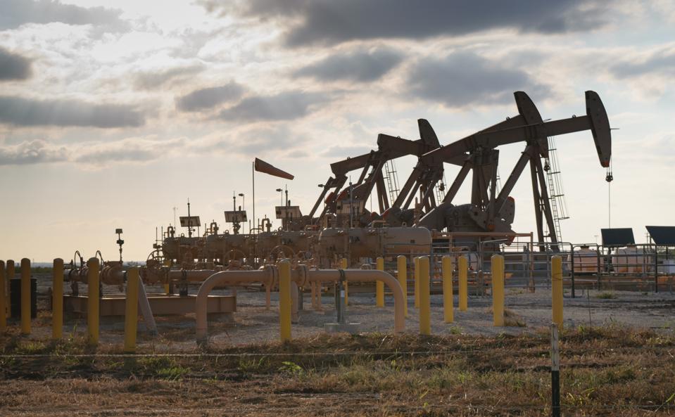 Oil Pump Unit Pumping in the Eagle Ford in South Texas