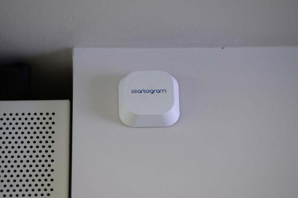 A bluetooth beacon is located inside the concourse at the newly constructed Golden 1 Center in Sacramento, Calif., on Thursday, Sept. 29, 2016. The beacons allow visitors to be found more easily when purchasing food at the arena. Golden 1 Center is the ho