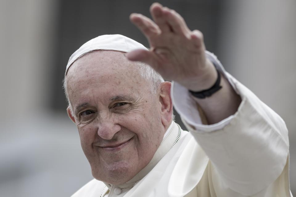 Pope Francis leads the weekly General Audience in St. Peter'...