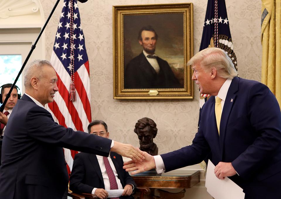 President Trump Meets With China's Vice Premier Amid Trade Talks In Washington