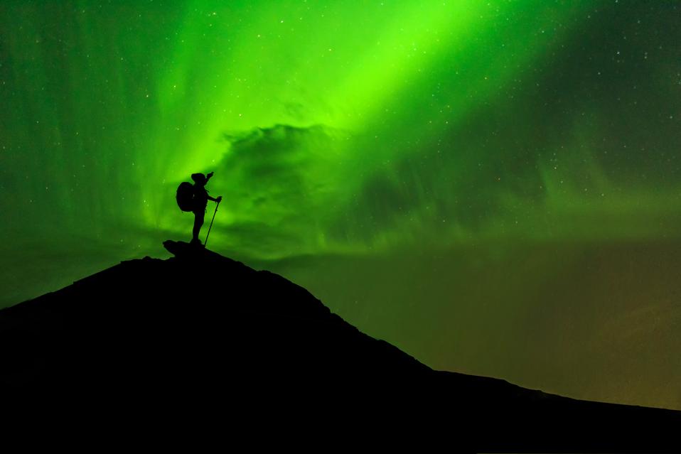 les aurores boréales en Islande