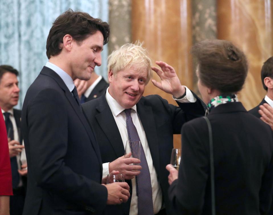 HM The Queen Hosts NATO Leaders At Buckingham Palace Reception