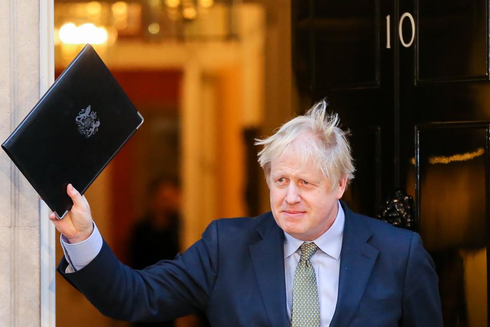 British Prime Minister Boris Johnson seen outside No 10...