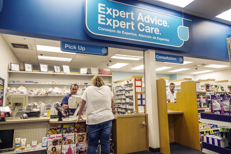 CVS Pharmacy, pharmacist counter, pick up consultation window