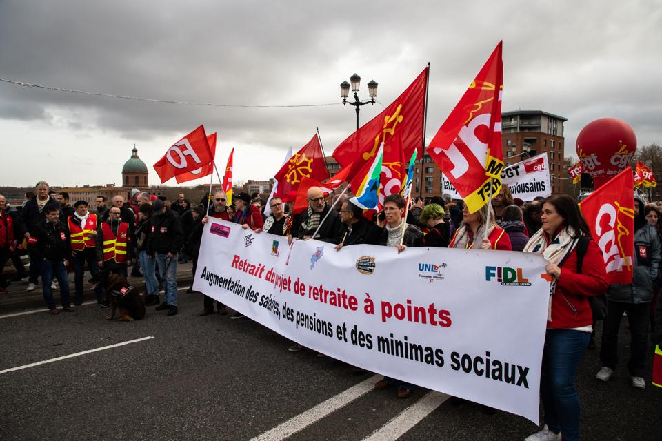 Protest Against Pension Reform In Toulouse