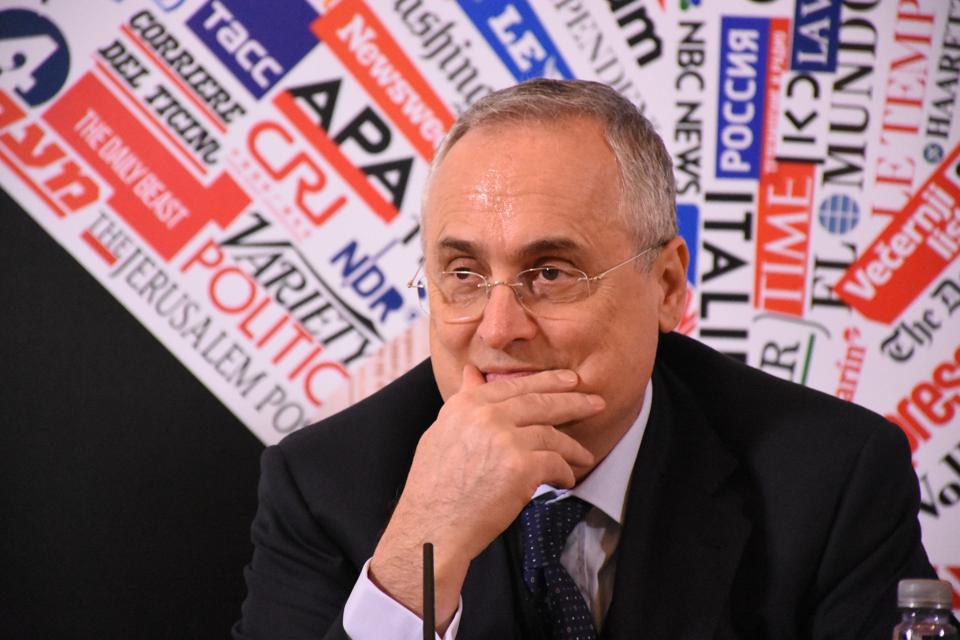 The president Claudio Lotito of SS Lazio