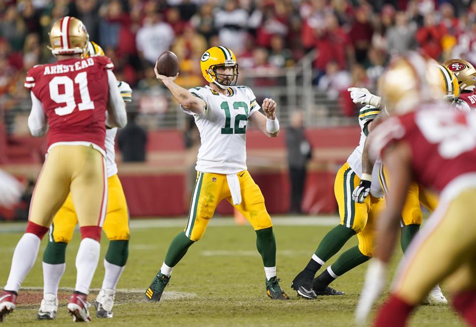 Green Bay Packers Quarterback Aaron Rodgers Has Struggled Mightily In Nfc Championship Games