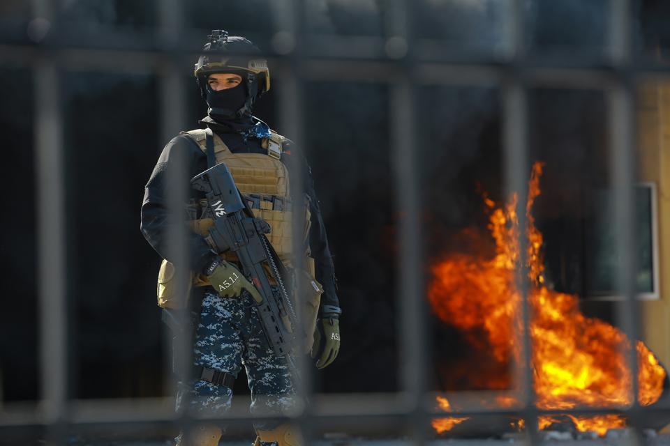Iraqi protesters storm US embassy in Baghdad after deadly strikes