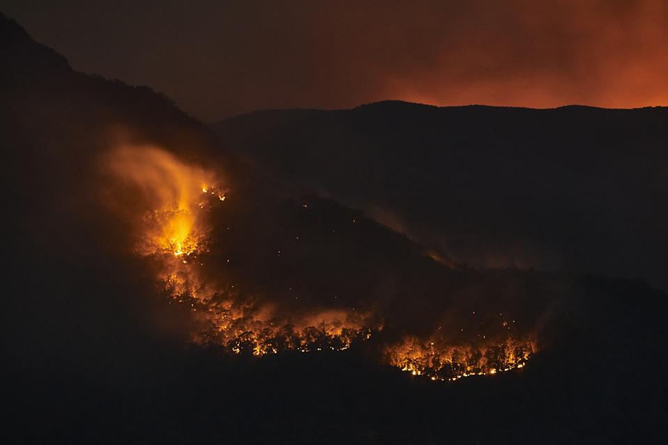Scattered bushfires on December 4, near Katoomba, Australia.