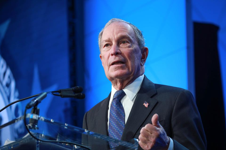 Former New York City mayor Michael Bloomberg...