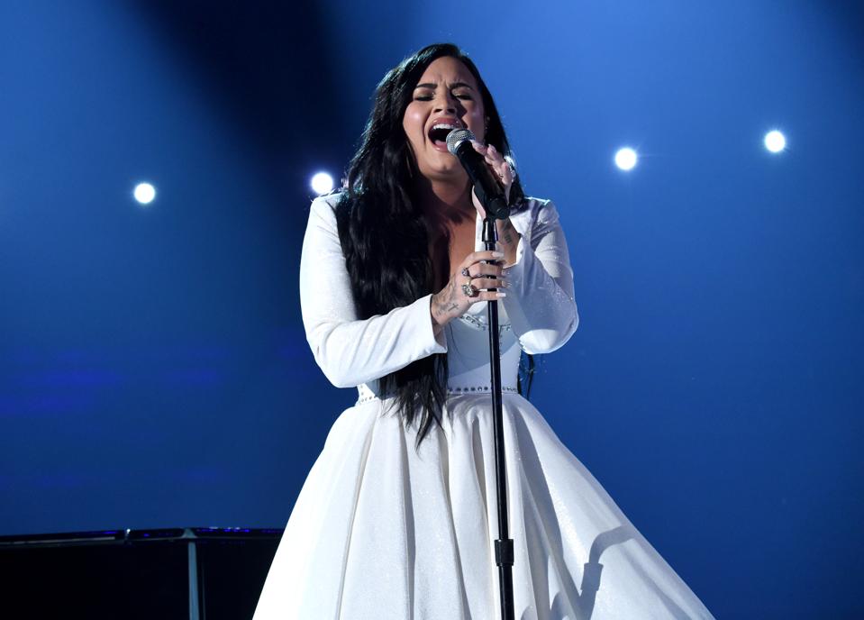 Demi Lovato Captivates At The 2020 Grammys With Powerful New Song ‘Anyone’