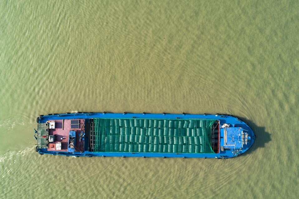 Cargo Ships On Grand Canal