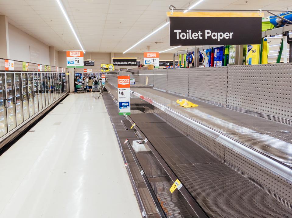 Empty Shelves at Australian Supermarket