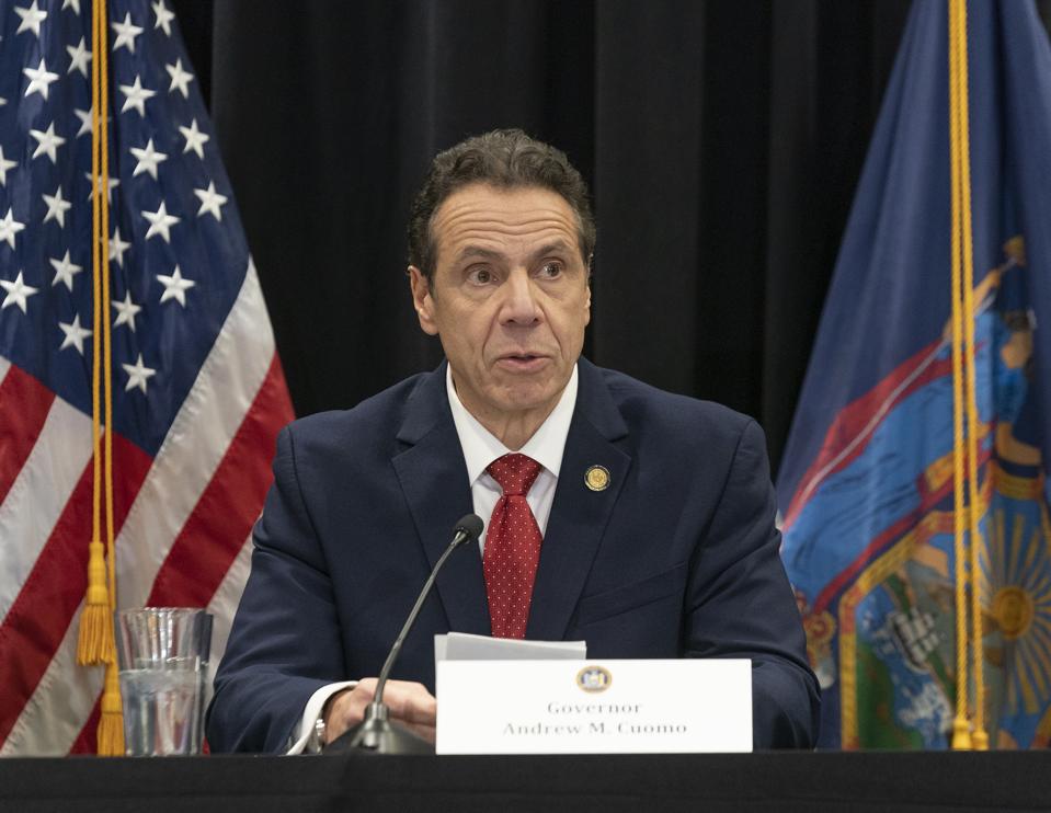 New York State Governor Andrew Cuomo briefing on updates on...
