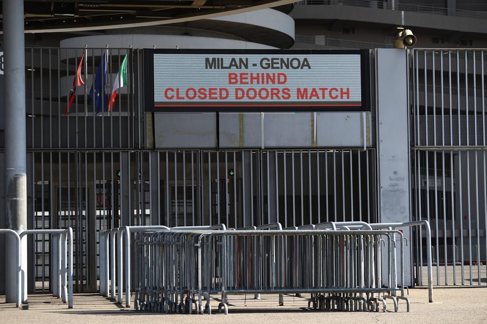 Playing Matches Behind Closed Doors Could Cost Italian Soccer