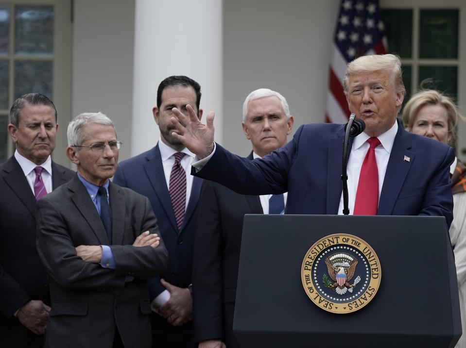 President Trump Speaks To The Nation From White House Amid Coronavirus Pandemic