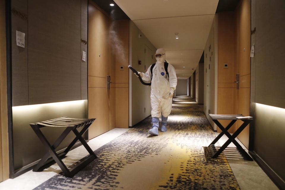 Over 5000 people who enter into Shanghai were sent to the isolation hotel to stop the novel coronavirus come back in Shanghai,China on 16th March, 2020