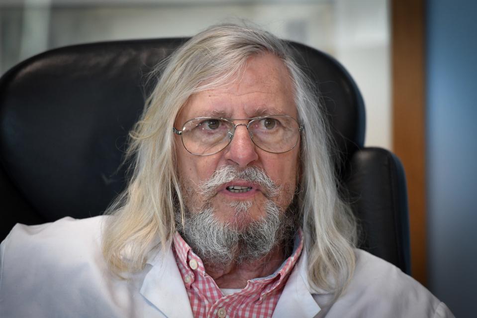 French professor Didier Raoult, biologist and professor of microbiology and director of IHU, Marseille, France.