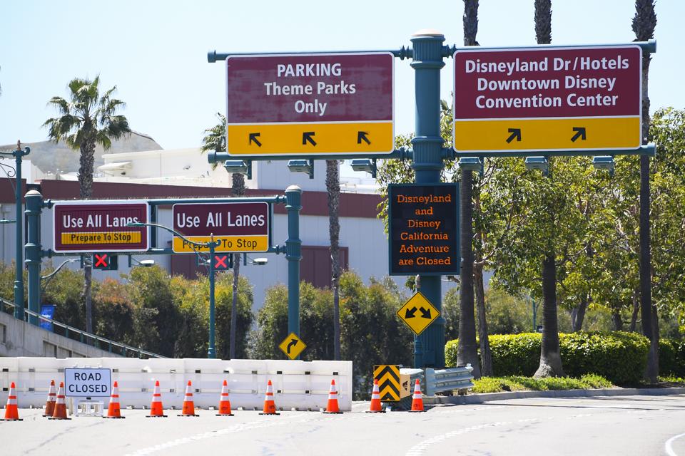 Disneyland closed in Anaheim, CA