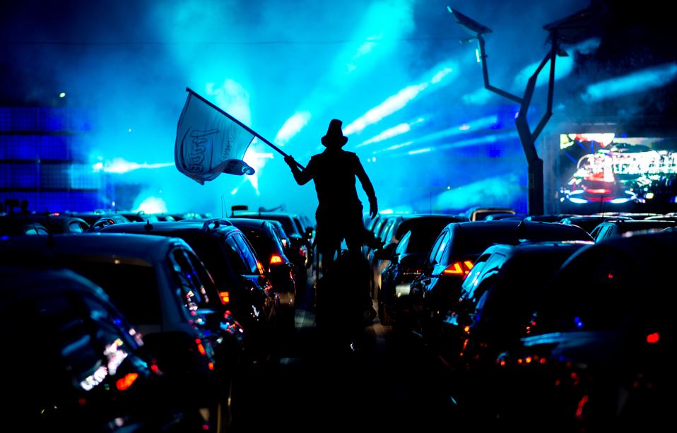 Photos Germans Party From Their Cars At Socially Distanced