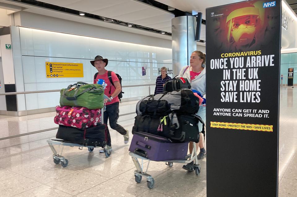 Coronavirus UK travel ban quarantine Europe holidays Brits tourism