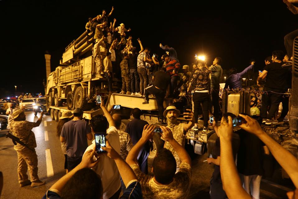 Libyan government displays destroyed air defense system used by warlord Haftar's militias