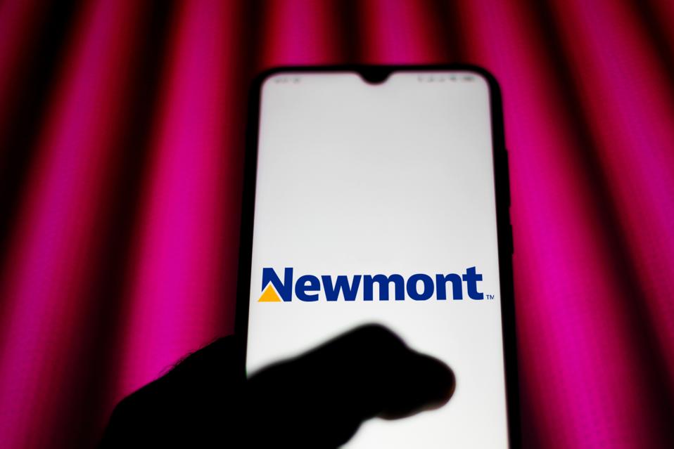 In this photo illustration a Newmont Corporation logo seen...